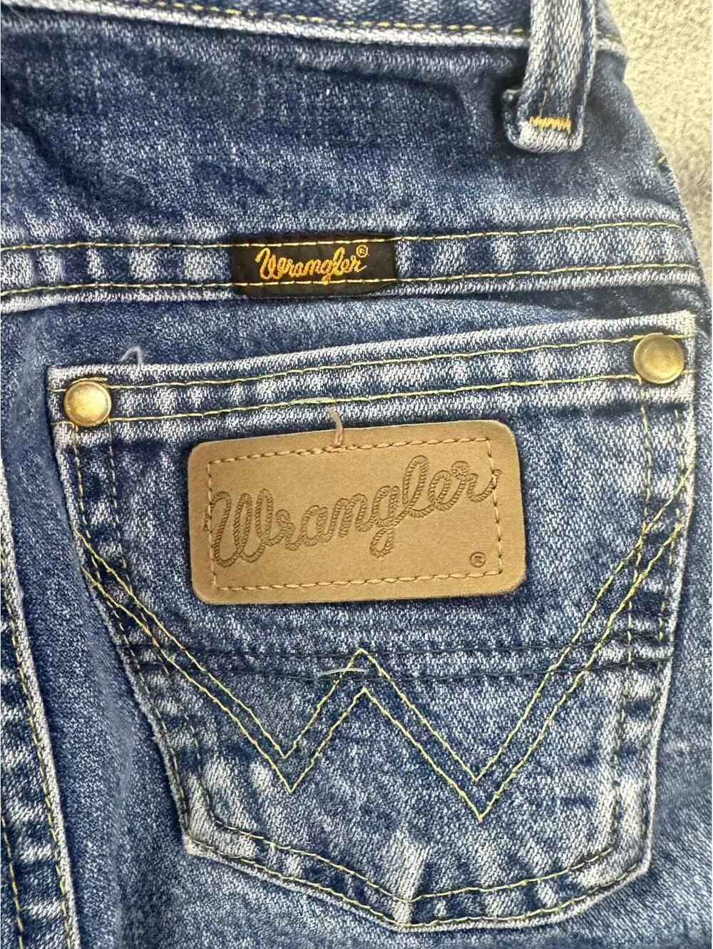 wrangler kids jeans‎ size 8 slim vintage western denim pants